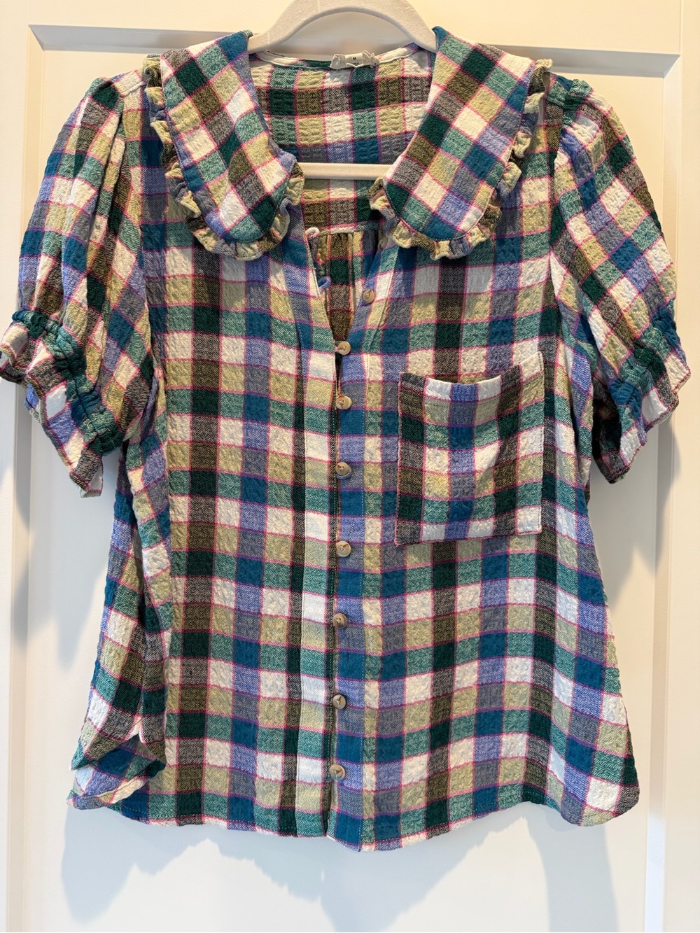 Anthropologie Pilco Kiera Plaid Button-Down blouse